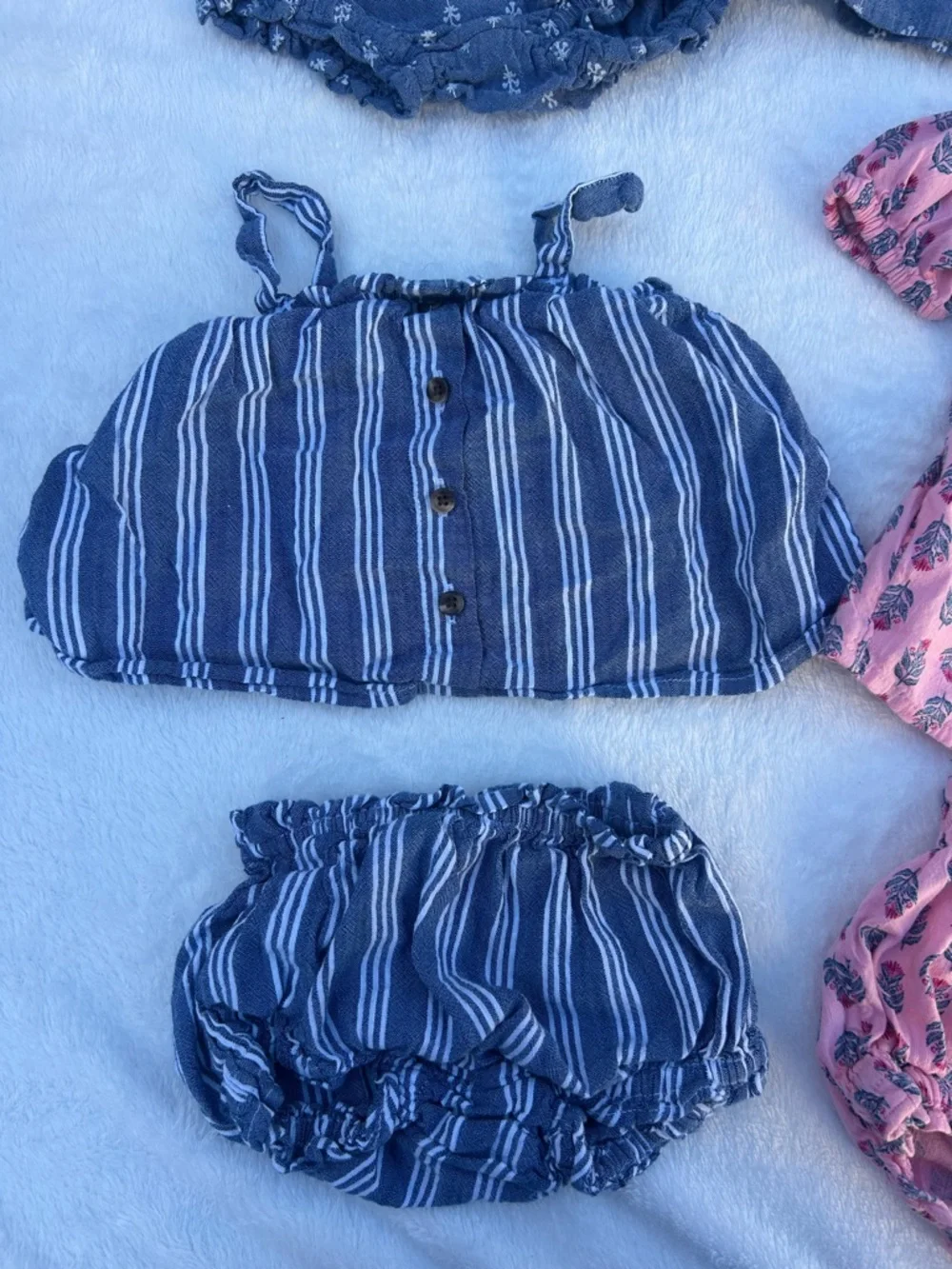 Old Navy Blue & White Striped Toddler Two-Piece Set